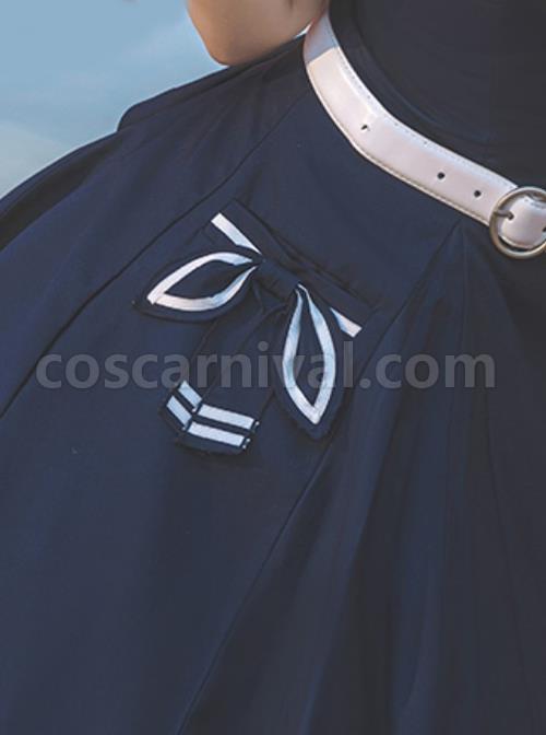 Solid-Color-Vintage-Navy-Style-Stripe-Lapel-Bow-Knot-Decorate-Short-Sleeve-Short-Coat-Lace-Up-Backless-Dress-Classic-Lolita-Sleeveless-Dress-Set-coscarnival-2181