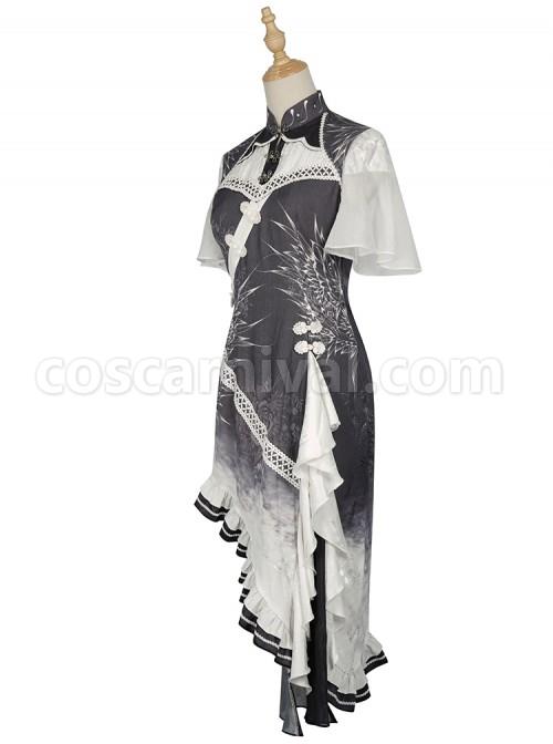 Solitary-Crane-Cries-Series-OP-Chinese-Style-Cheongsam-Elegant-Light-Classic-Lolita-Short-Sleeve-Dress-coscarnival-682