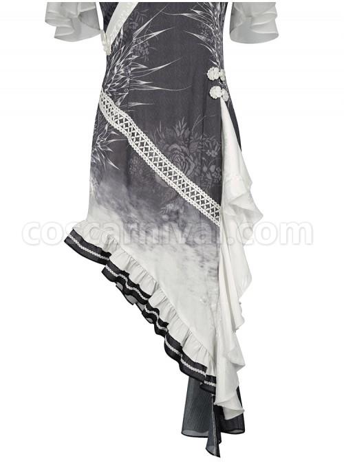 Solitary-Crane-Cries-Series-OP-Chinese-Style-Cheongsam-Elegant-Light-Classic-Lolita-Short-Sleeve-Dress-coscarnival-703