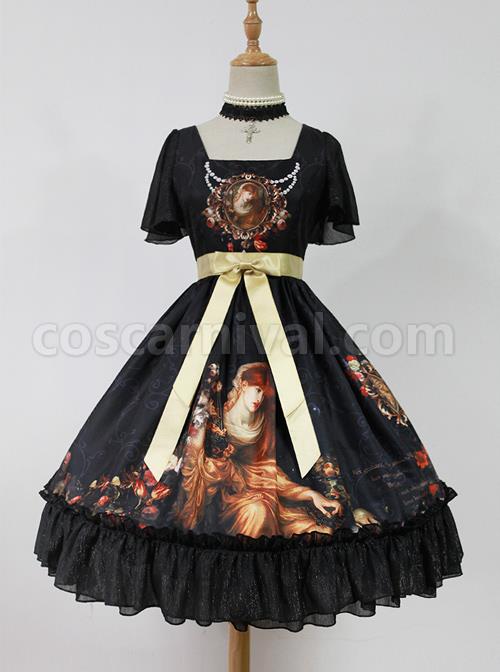 Song-Of-Time-Black-Lace-up-Retro-Classic-Lolita-Short-Sleeve-Dress-coscarnival-2123