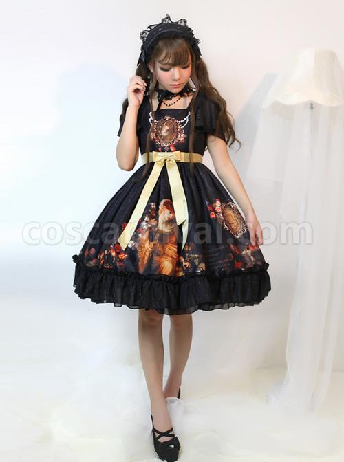 Song-Of-Time-Black-Lace-up-Retro-Classic-Lolita-Short-Sleeve-Dress-coscarnival-2137