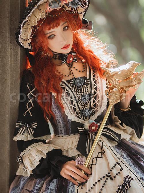 Sparrows-In-The-Mirror-Series-OP-Retro-Classic-Lolita-Long-Sleeve-Dress-coscarnival-4391
