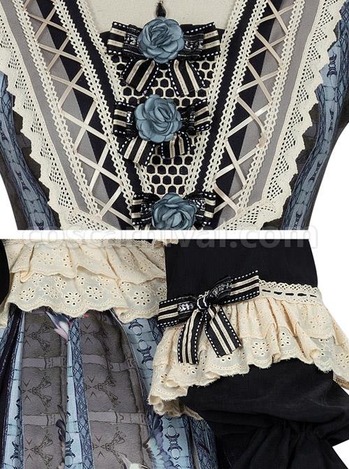 Sparrows-In-The-Mirror-Series-OP-Retro-Classic-Lolita-Long-Sleeve-Dress-coscarnival-4403
