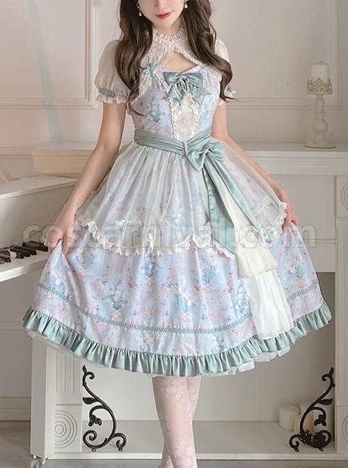 Spring-Summer-Elegant-Lily-Of-The-Valley-Print-Fresh-Lace-Bowknot-Decoration-Classic-Lolita-Sleeveless-Dress-Set-coscarnival-2121