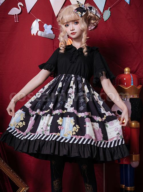 Springtime-Hand-Stick-Series-OP-Printing-Classic-Lolita-Short-Sleeve-Dress-coscarnival-4941