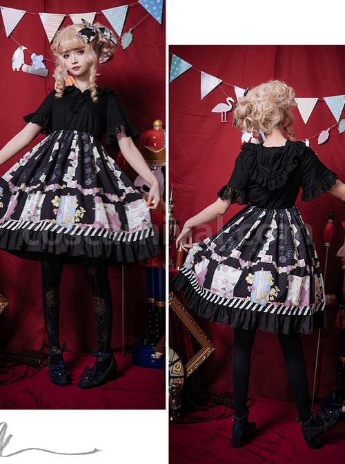 Springtime-Hand-Stick-Series-OP-Printing-Classic-Lolita-Short-Sleeve-Dress-coscarnival-4946