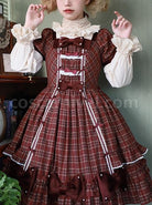 Square-Neck-Woven-Checked-Lace-Bow-Knot-Pearl-Decoration-Ruffled-Sweet-Lolita-Short-Sleeve-Dress-coscarnival-1783.jpg