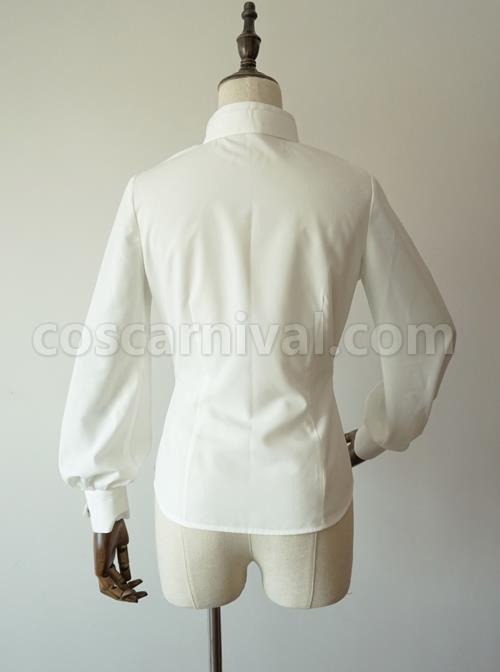 Staff Officer Series Pure Color Standing Collar Classic Lolita Long Sleeve Blouses coscarnival