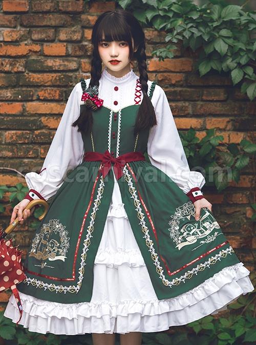 Stand-Collar-False-Two-Piece-Design-Lantern-Sleeve-Embroidered-Lace-Hem-Dress-Plush-Hooded-Cloak-Christmas-Classic-Lolita-Long-Sleeve-Dress-Set-coscarnival-2078