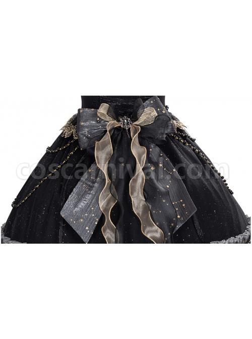 Starry-Night-Series-Organza-Palace-Style-Jacquard-Lace-Trim-Beaded-Decoration-Black-Sleeveless-Classic-Lolita-Dress-Set-coscarnival-169