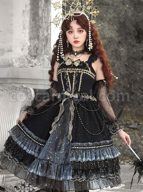 Starry-Night-Series-Organza-Palace-Style-Jacquard-Lace-Trim-Beaded-Decoration-Black-Sleeveless-Classic-Lolita-Dress-Set-coscarnival-187