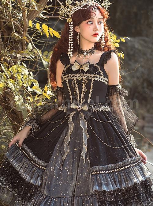 Starry-Night-Series-Organza-Palace-Style-Jacquard-Lace-Trim-Beaded-Decoration-Black-Sleeveless-Classic-Lolita-Dress-Set-coscarnival-199