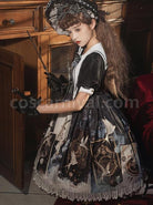 Starry-Sky-Bird-Series-Magical-Girl-Exquisitely-Printed-Preppy-Style-Classic-Lolita-Summer-Short-Sleeved-Dress-coscarnival-2064