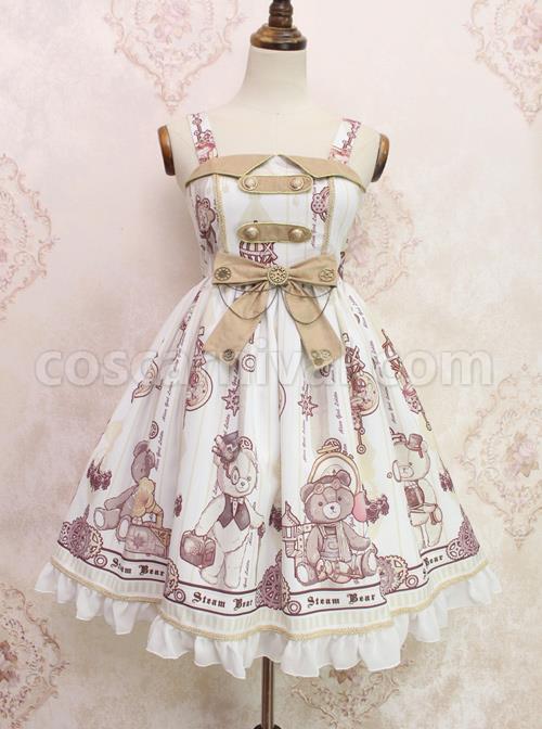 Steam-Bear-Series-JSK-Gear-Bowknot-Classic-Lolita-Sling-Dress-coscarnival-3837