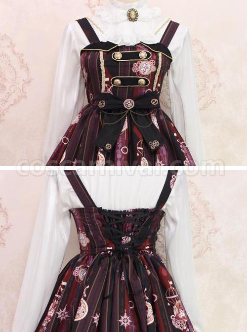Steam-Bear-Series-JSK-Gear-Bowknot-Classic-Lolita-Sling-Dress-coscarnival-3856