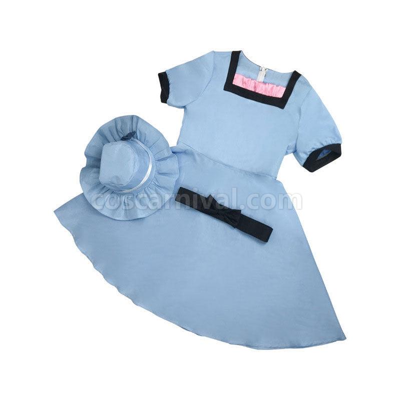 Steins;Gate Shiina Mayuri Blue Dress Cosplay Costume with Hat coscarnival011117129