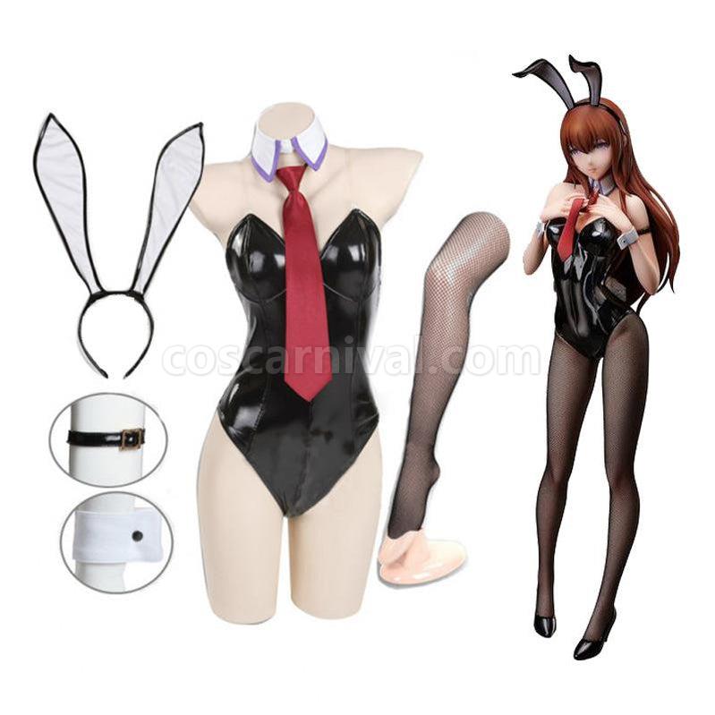 Steins;Gate Steins Gate Makise Kurisu Bunny Girl Jumpsuit Cosplay Costume coscarnival011117046