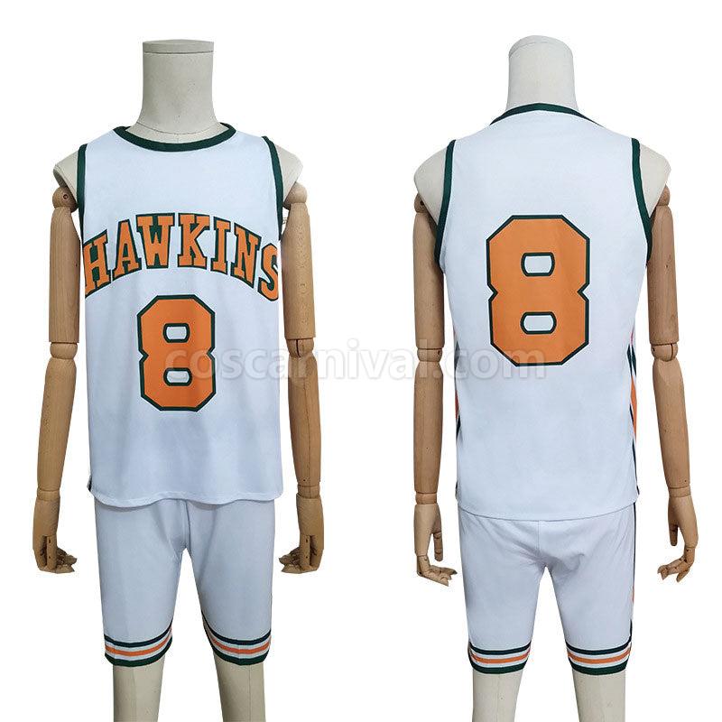 Stranger Things 4 Hawkins High School Lucas Sinclair Basketball Jersey Cosplay Costumes coscarnival01113641