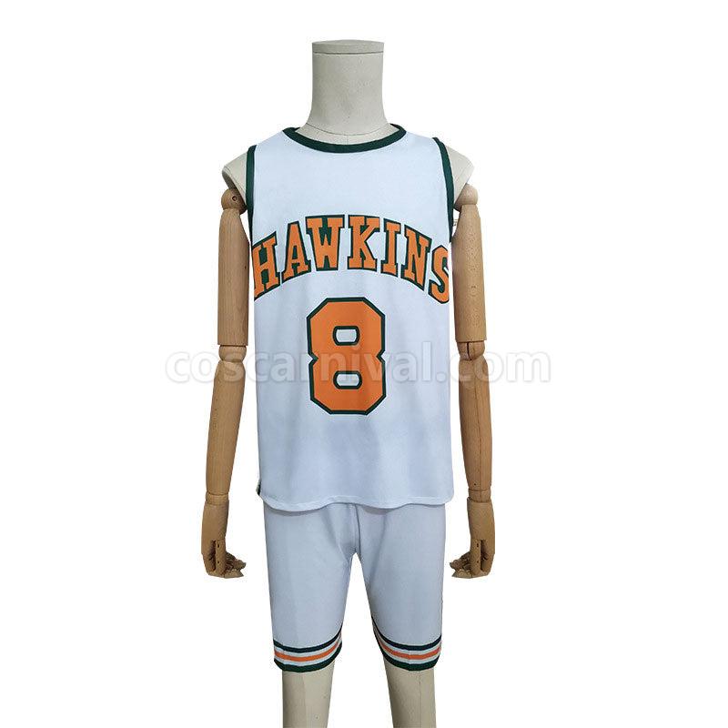 Stranger Things 4 Hawkins High School Lucas Sinclair Basketball Jersey Cosplay Costumes coscarnival01113648