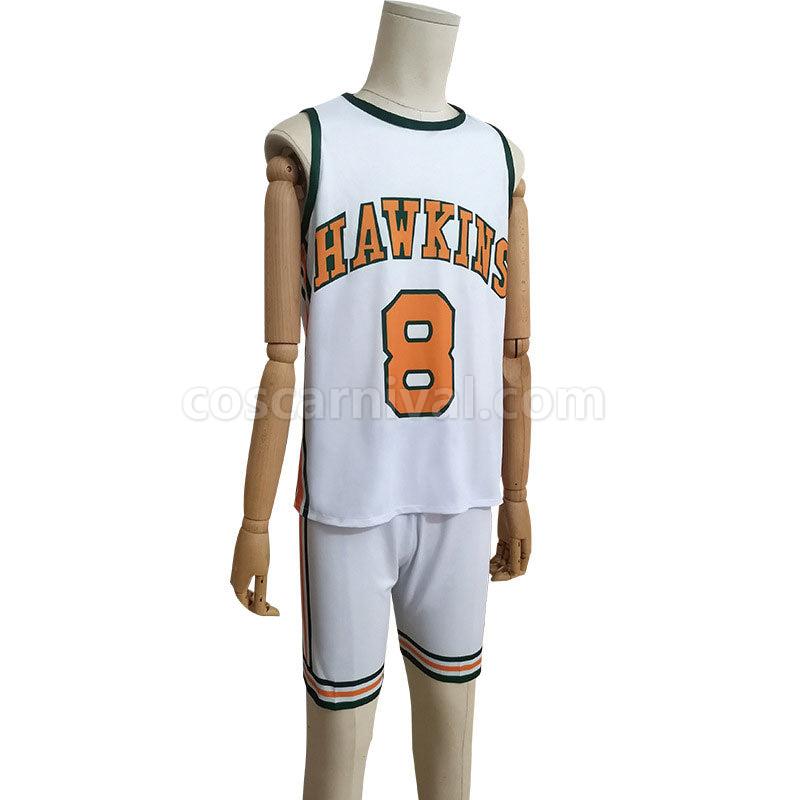 Stranger Things 4 Hawkins High School Lucas Sinclair Basketball Jersey Cosplay Costumes coscarnival01113655