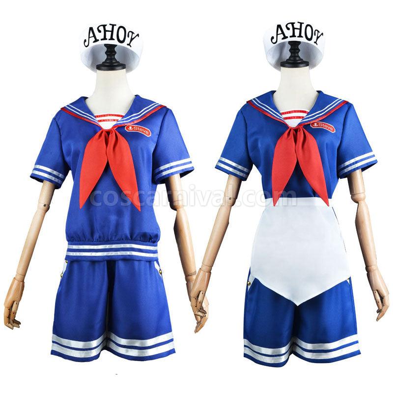 Stranger Things Season 3 Scoops Ahoy Robin Ahoy Steve Harrington Cosplay Costumes coscarnival01114677