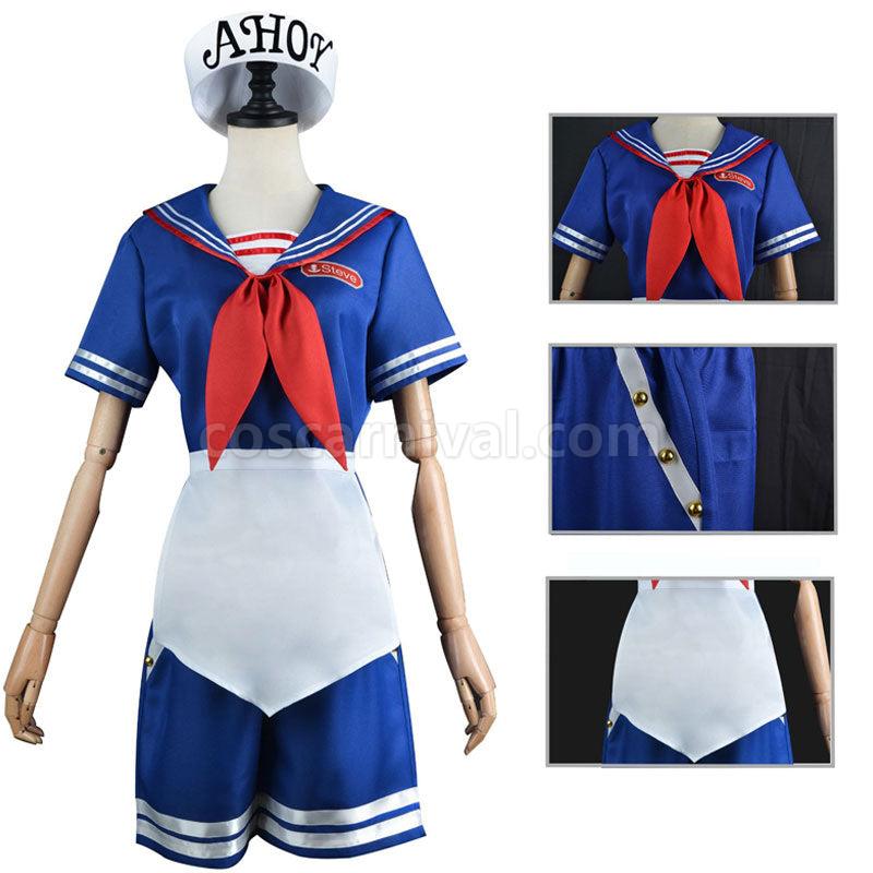 Stranger Things Season 3 Scoops Ahoy Robin Ahoy Steve Harrington Cosplay Costumes coscarnival01114692
