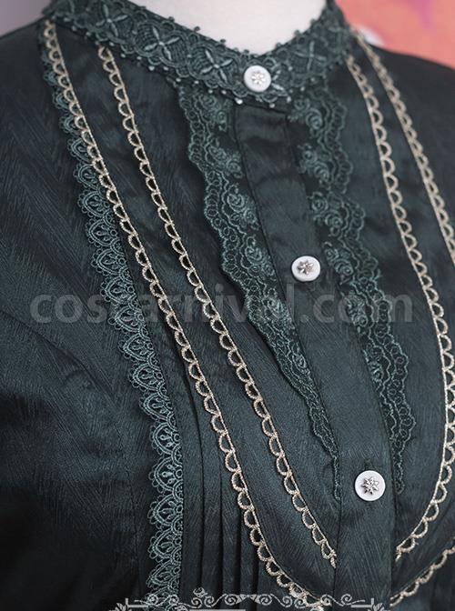 Strawberry Witch *The Fairytale Drama Of Chibor* Series Retro Slim Classic Lolita Long Sleeve Shirt coscarnival