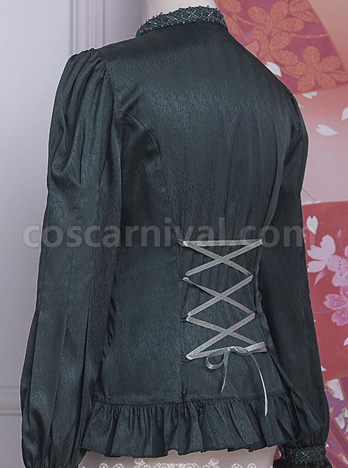 Strawberry Witch *The Fairytale Drama Of Chibor* Series Retro Slim Classic Lolita Long Sleeve Shirt coscarnival