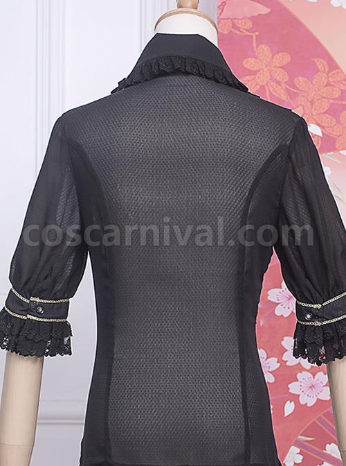 Strawberry Witch *The Fairytale Drama Of Chibor* Series Retro Slim Classic Lolita Short Sleeve Shirt coscarnival