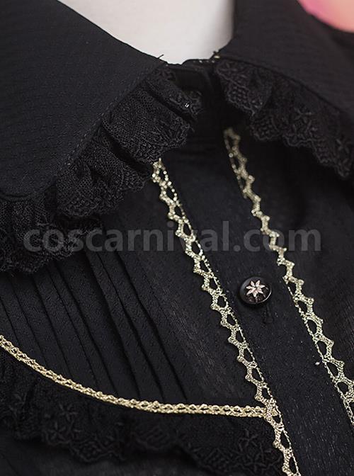 Strawberry Witch *The Fairytale Drama Of Chibor* Series Retro Slim Classic Lolita Short Sleeve Shirt coscarnival