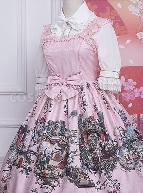 Strawberry Witch *The Fairytale Drama Of Chibor* Series Retro Slim Classic Lolita Short Sleeve Shirt coscarnival