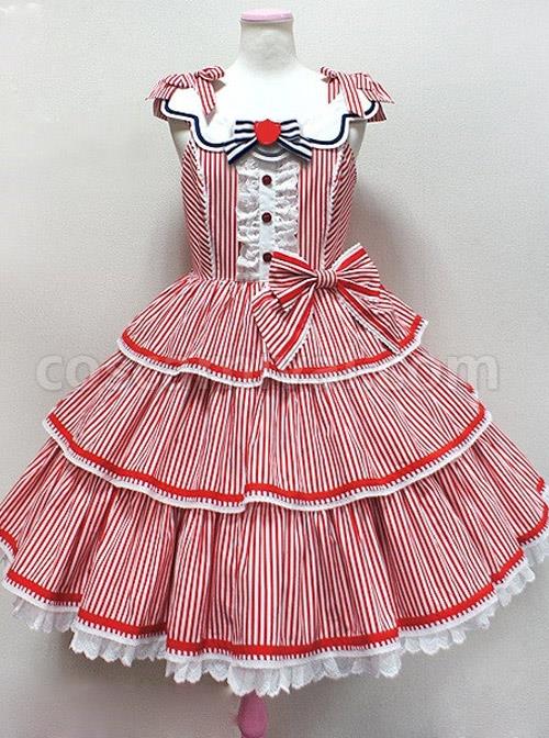 Striped-Ocean-Series-Classic-Lolita-Sleeveless-Dress-coscarnival-1099