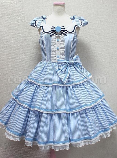 Striped-Ocean-Series-Classic-Lolita-Sleeveless-Dress-coscarnival-1106