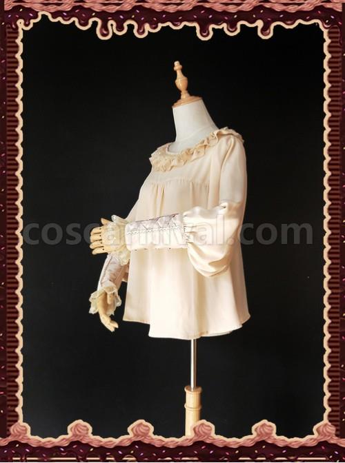 Sugar And Matcha Series Mocha Retro Bats Sleeve Classic Lolita Shirt coscarnival
