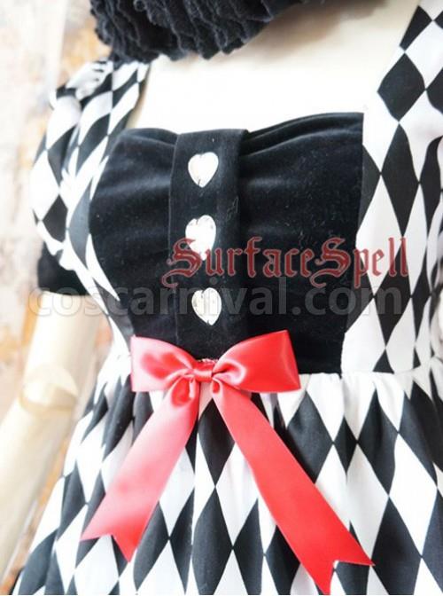 Surface Spell Illusion Realizer Gingham High Waist Lolita OP Dress coscarnival