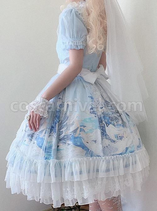 Swan-Lake-Series-Lace-Ruffled-Puff-Sleeves-Chest-Bow-Design-Pearl-Decoration-Classic-Lolita-Short-Sleeve-Dress-coscarnival-2037