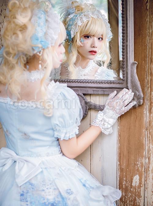 Swan-Lake-Series-Lace-Ruffled-Puff-Sleeves-Chest-Bow-Design-Pearl-Decoration-Classic-Lolita-Short-Sleeve-Dress-coscarnival-2067