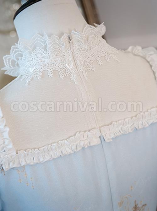 Swan-Lake-Series-Lace-Ruffled-Puff-Sleeves-Chest-Bow-Design-Pearl-Decoration-Classic-Lolita-Short-Sleeve-Dress-coscarnival-2095