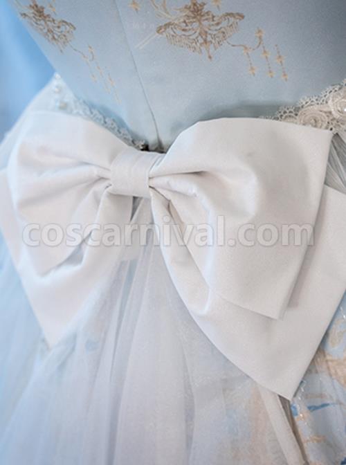 Swan-Lake-Series-Lace-Ruffled-Puff-Sleeves-Chest-Bow-Design-Pearl-Decoration-Classic-Lolita-Short-Sleeve-Dress-coscarnival-2103