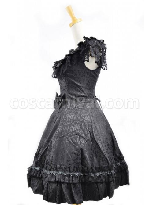 Sweet-Black-Satin-Cotton-Bowknot-Womens-Lolita-Dress-coscarnival-1737.jpg