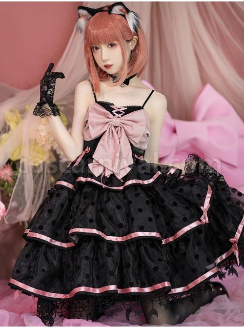 Sweet-Cat-Series-JSK-Short-Black-Pink-Sexy-Polka-Dot-Three-segment-Hem-Pendant-Lace-Bow-Sweet-Lolita-Sling-Dress-coscarnival-1745.jpg