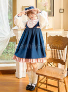 Sweetheart-Knot-Series-OP-Dark-Blue-Folds-Plush-Heart-Shape-Bow-Pattern-Classic-Lolita-Lantern-Long-Sleeve-Dress-coscarnival-2007