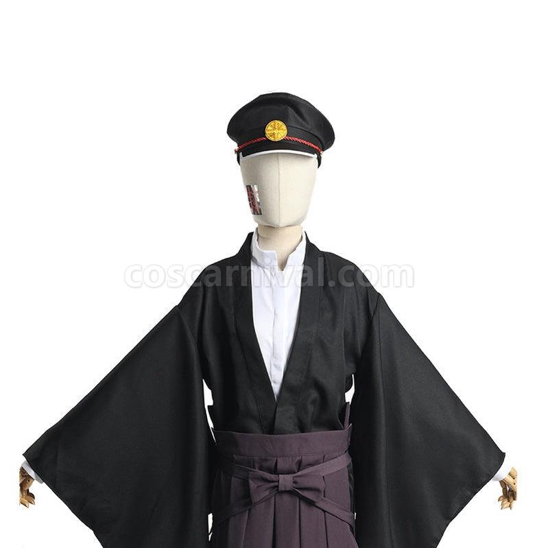 TBHK Toilet bound Hanako kun Yugi Tsukasa Kimono Uniform Cosplay Costume with Hat coscarnival011115539