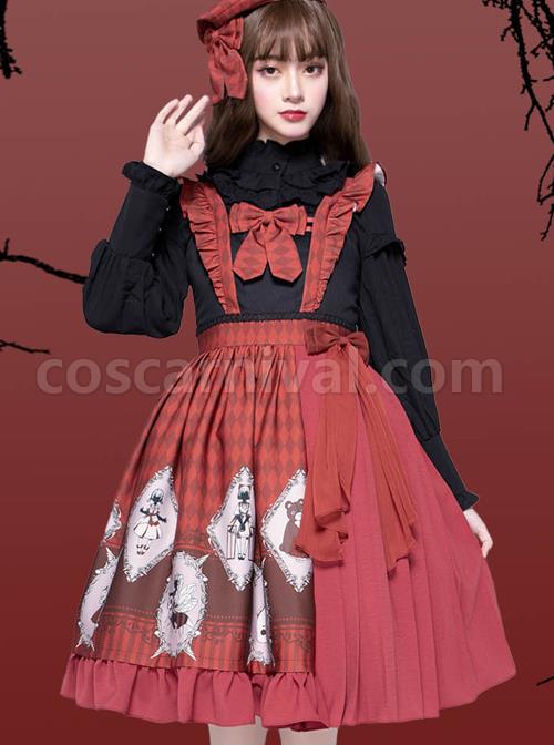 Ten Little Indians Series JSK Gothic Lolita Sling Dress coscarnival