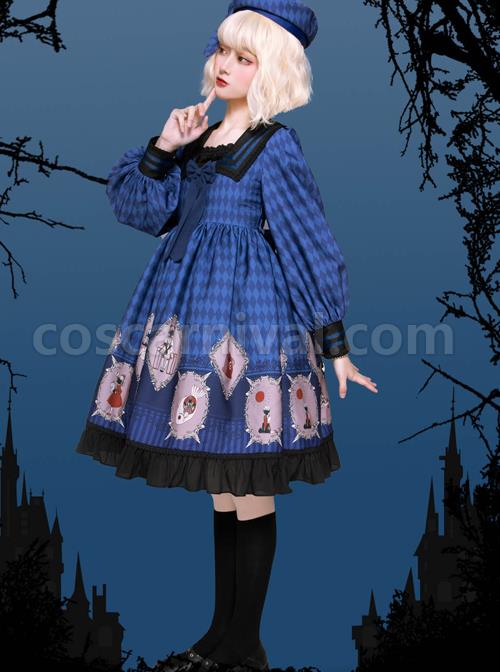 Ten Little Indians Series OP Gothic Lolita Long Sleeve Dress coscarnival
