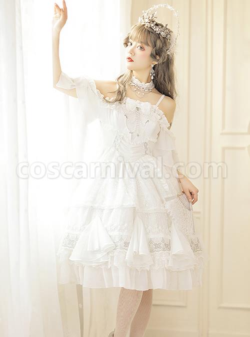 Thames-God-Series-JSK-White-Chiffon-Classic-Lolita-Elegant-Tea-Party-Sling-Dress-coscarnival-4895