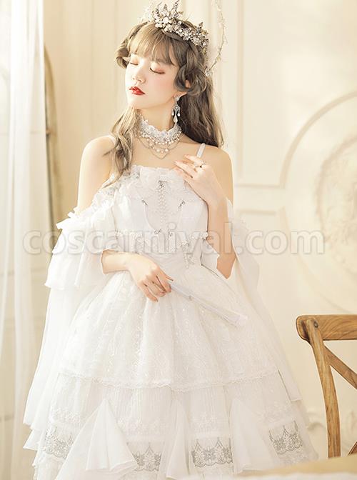 Thames-God-Series-JSK-White-Chiffon-Classic-Lolita-Elegant-Tea-Party-Sling-Dress-coscarnival-4902
