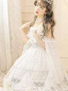 Thames-God-Series-JSK-White-Chiffon-Classic-Lolita-Elegant-Tea-Party-Sling-Dress-coscarnival-4907