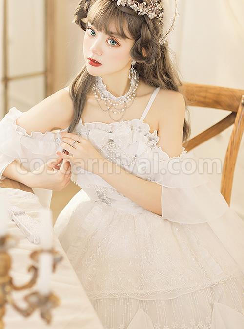 Thames-God-Series-JSK-White-Chiffon-Classic-Lolita-Elegant-Tea-Party-Sling-Dress-coscarnival-4911