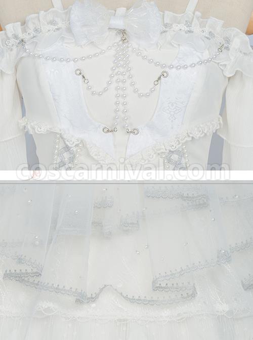Thames-God-Series-JSK-White-Chiffon-Classic-Lolita-Elegant-Tea-Party-Sling-Dress-coscarnival-4916